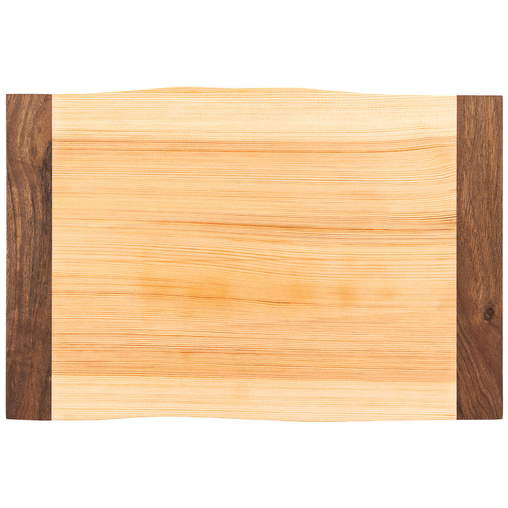 Planche à découper DICTUM® Wavy Edge, pin / bois de noyer