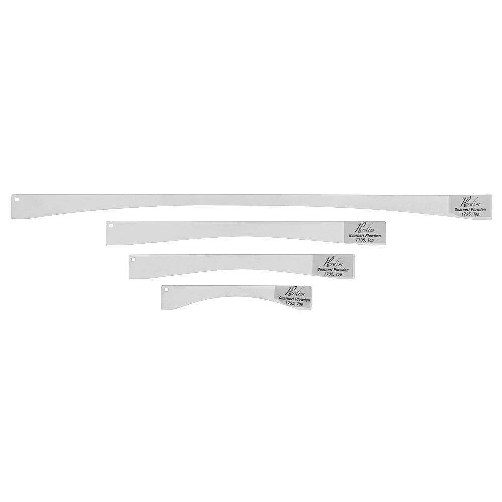 Sagome per curvatura Herdim®, 4 pz, cassa, violino, Guarneri Plowden 1735