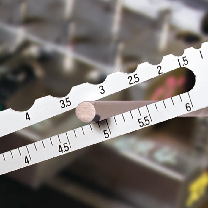 Shinwa® Diameter/Radius Control Gauge, radii of 0.5-7 mm