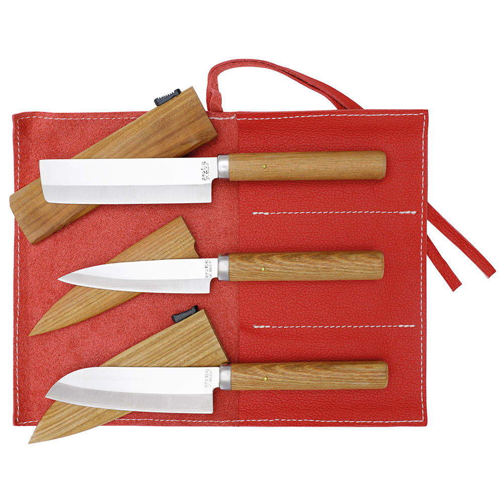 Small Knife with Sheath, 3-Piece Set