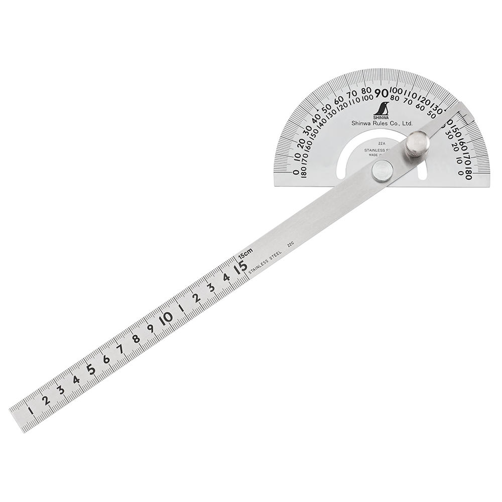 Shinwa® Precision Protractor with Millimetre Scale, Scale Width 120 mm