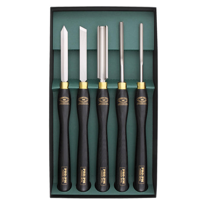 Jeu d'outil de tournage sur bois Crown®, 5 pièces, PRO-PM