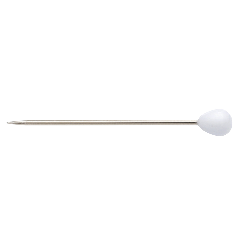 Spilli con testa bianca, 100 pezzi