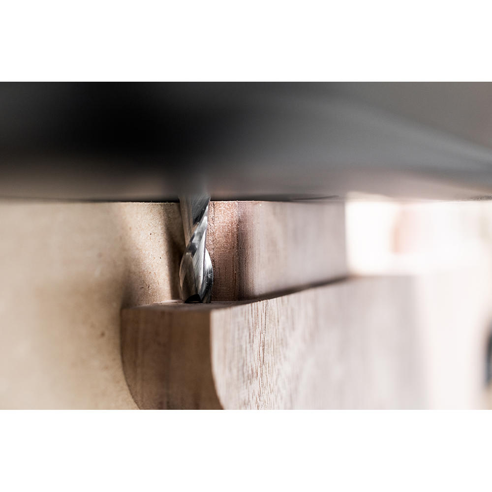 Shaper ¼” x ¾” Up-Spiral Flat Router Bit, Two Flutes