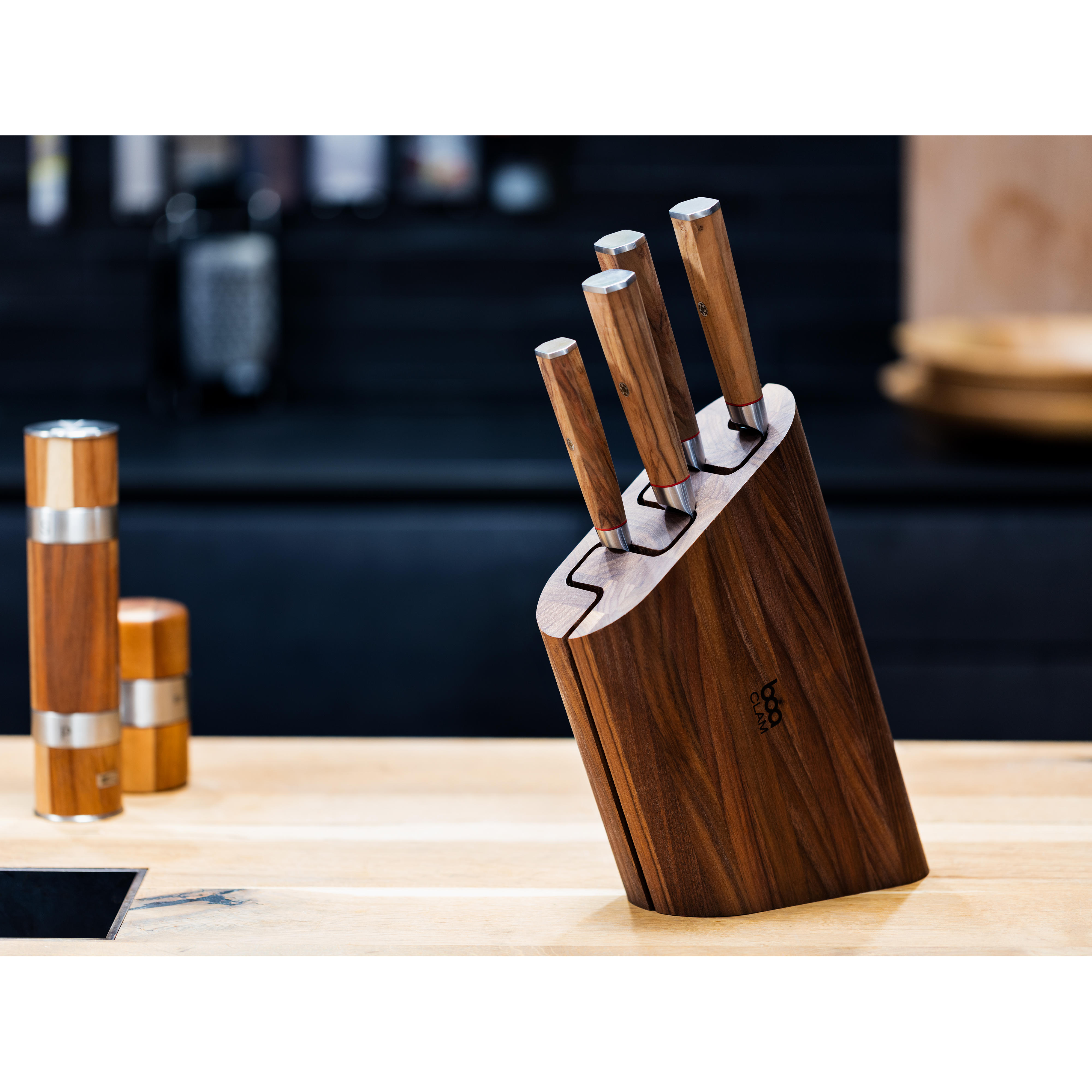 Messerblock »Curve Clam«, Walnuss