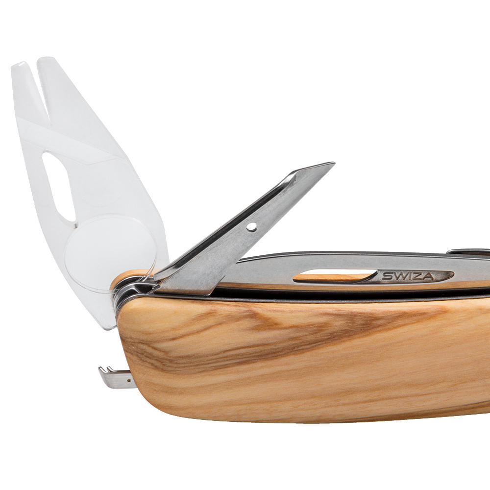 SWIZA® Pocket Knife Tick Tool Wood, Olive