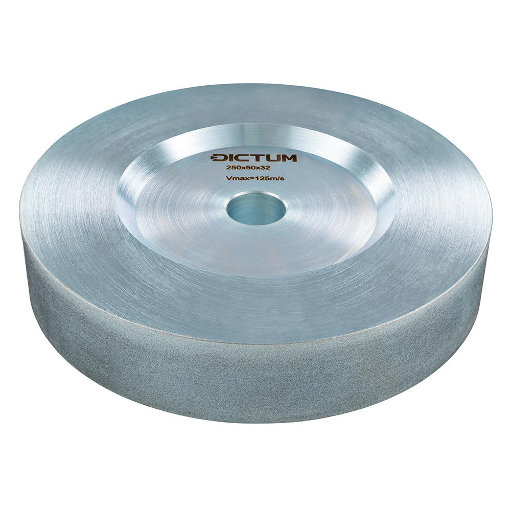 DICTUM® CBN-Schleifscheibe Black Crystal, Ø 250 mm, Umfangsbeschichtung, B54
