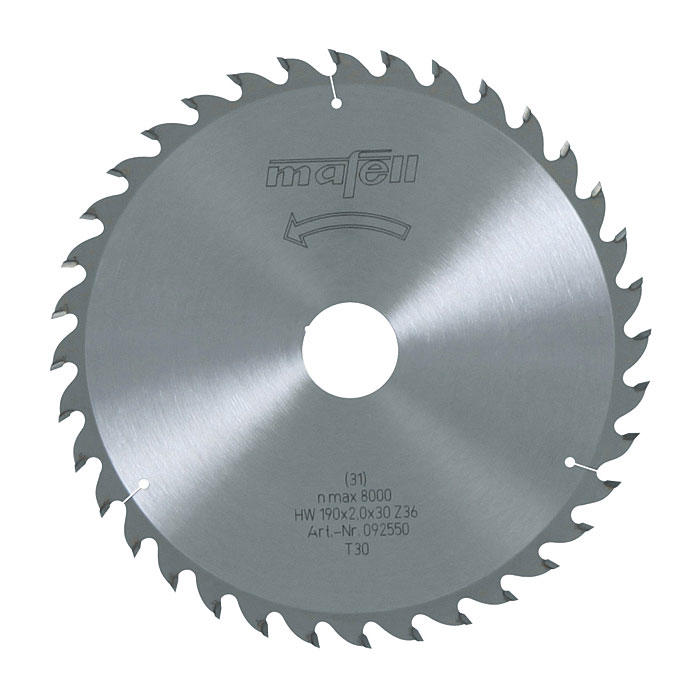 MAFELL Sägeblatt-HM, 190 x 1,4/2,0 x 30 mm, Z 36, WZ Universal