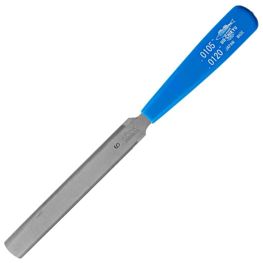 Uo-Chikyu Sattelfeile,  Rundung Bodennut, Maße 0.105"/0.120"