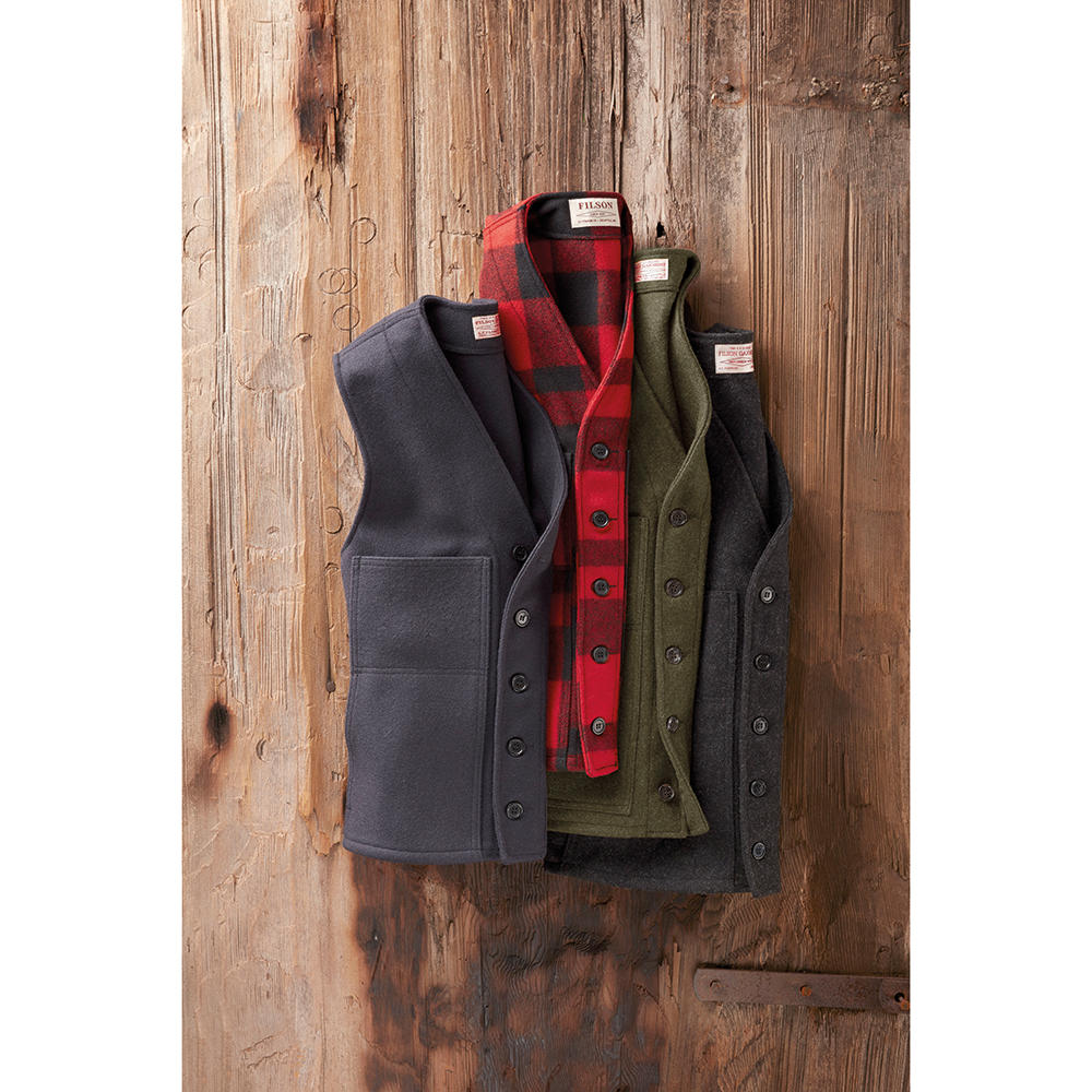 Filson Mackinaw Wool Vest, Forest Green forest green S 824400