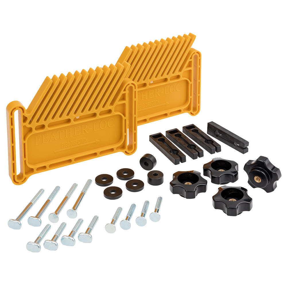 Featherboard with Clamping System for T-Slots, 2-Piece Set