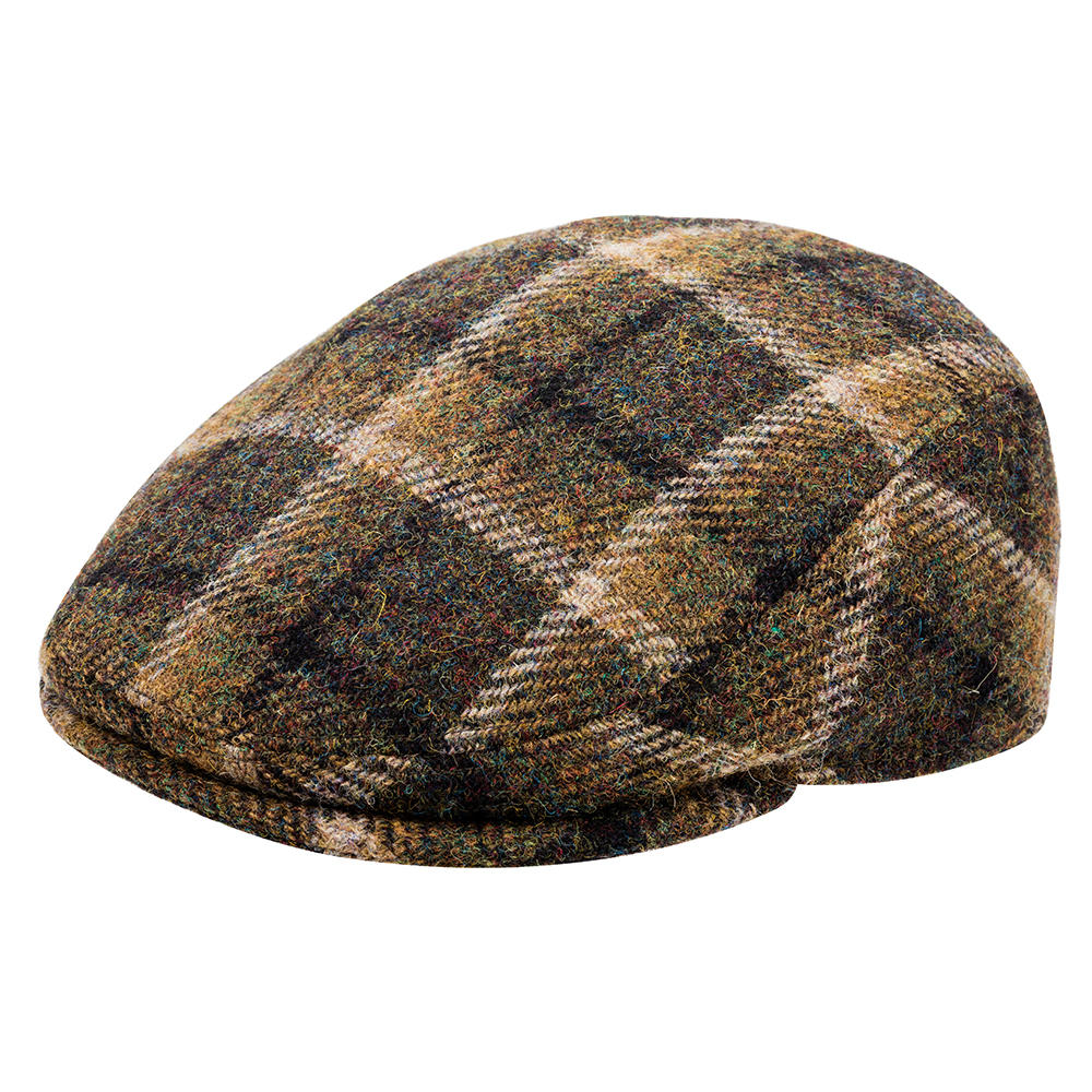 Cap, Harris Tweed, Green/Grey