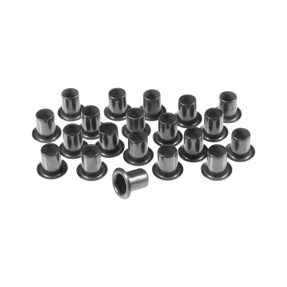 Eyelets, Black, Internal Diameter 4.0 mm x Shaft Length 4.8 mm, 20-Piece Set