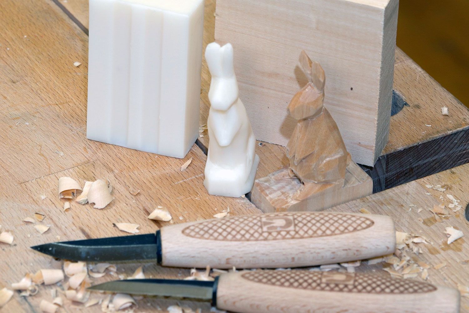 Osterhasen schnitzen